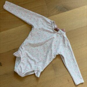 Minnow Girls Antique Floral Rashguard One Piece - 2T